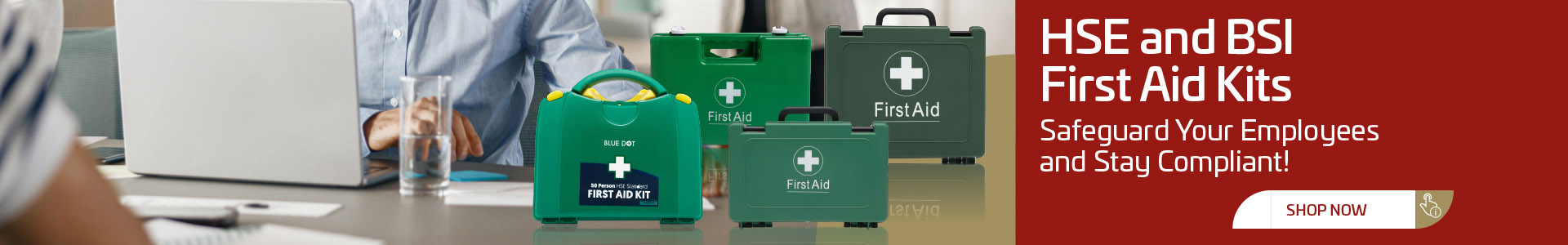 HSE and BSI First Aid Kits Banner